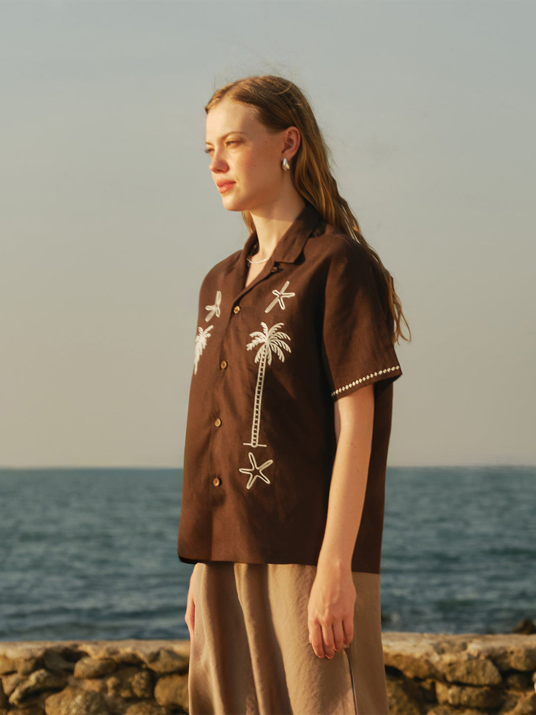 LAGUNA PALMS SHIRT - BROWN