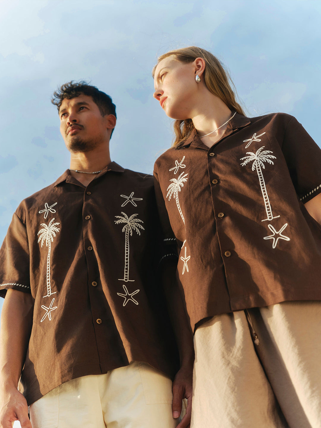 LAGUNA PALMS SHIRT - BROWN
