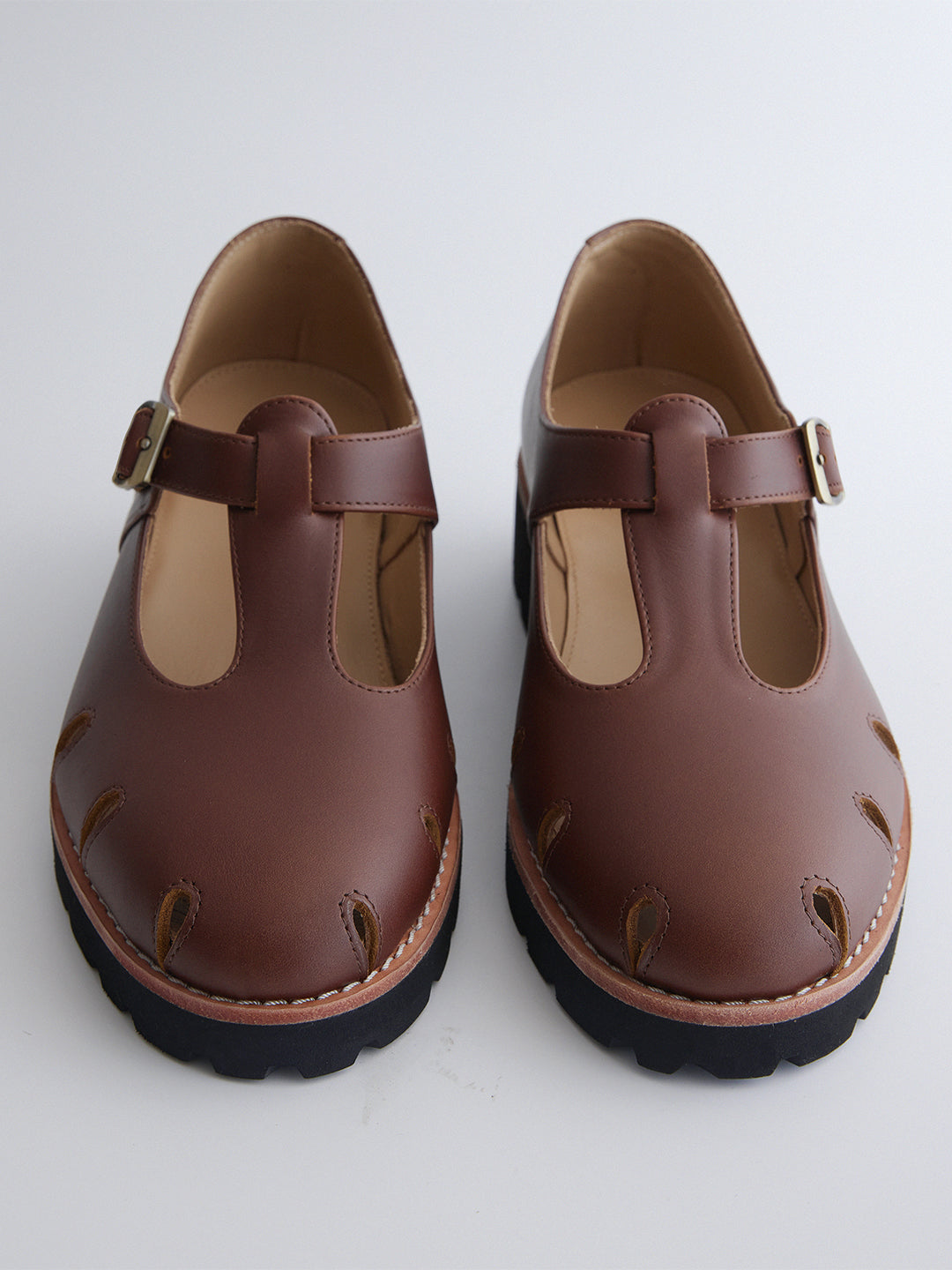 OLIVIA T-BAR MARY JANE - BROWN