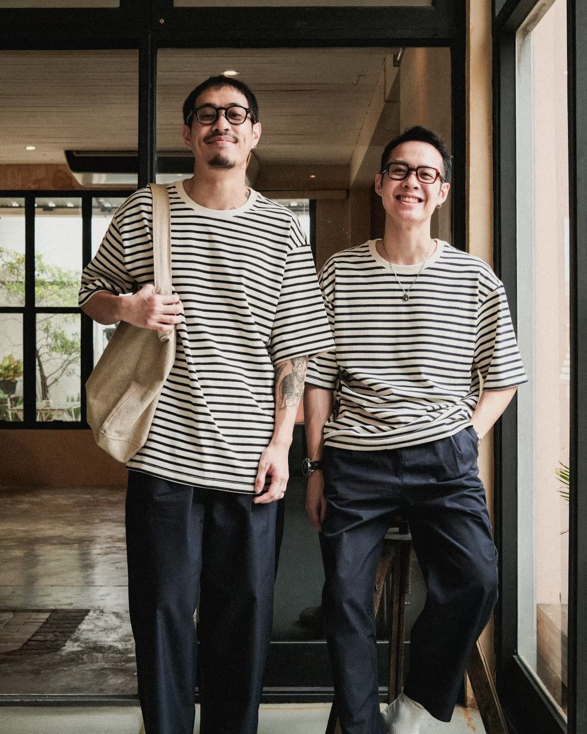 ASANOHA NIPPON STRIPE TEE