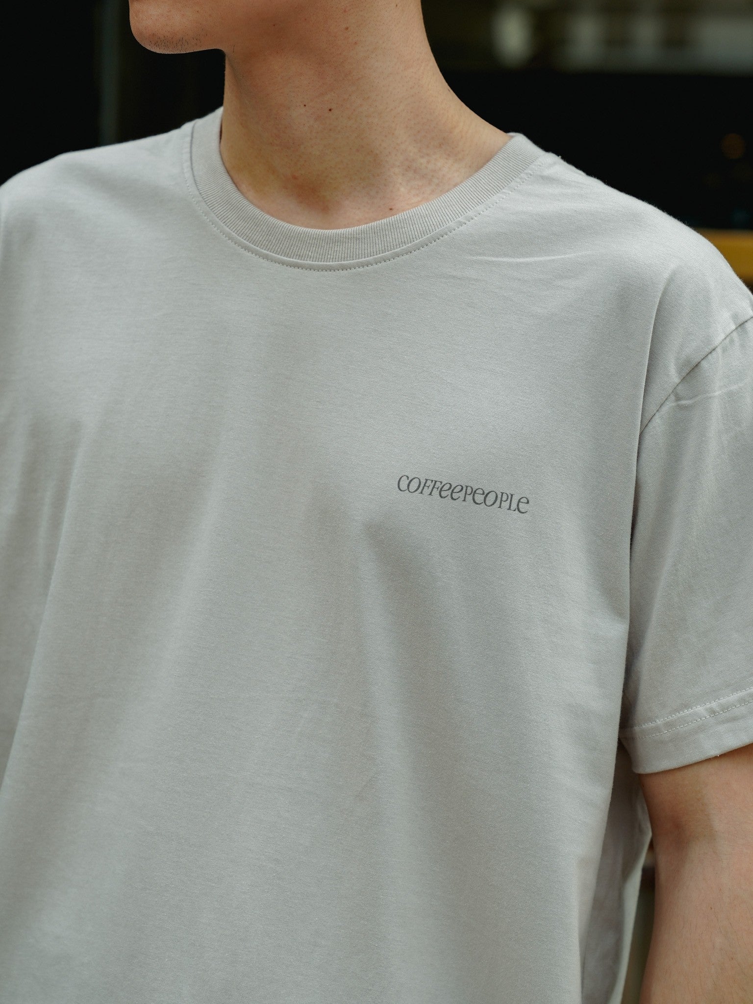 COFFEE STAND TEE - LIGHT GRAY